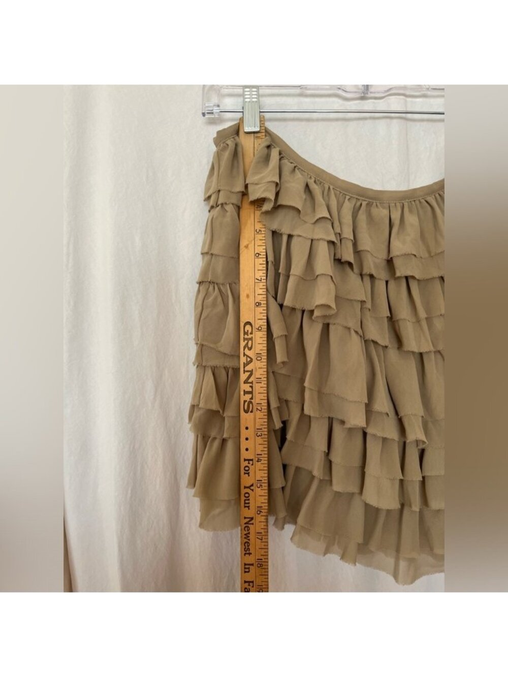 Skirt nude beige khaki spring summer - Picture 2 of 2